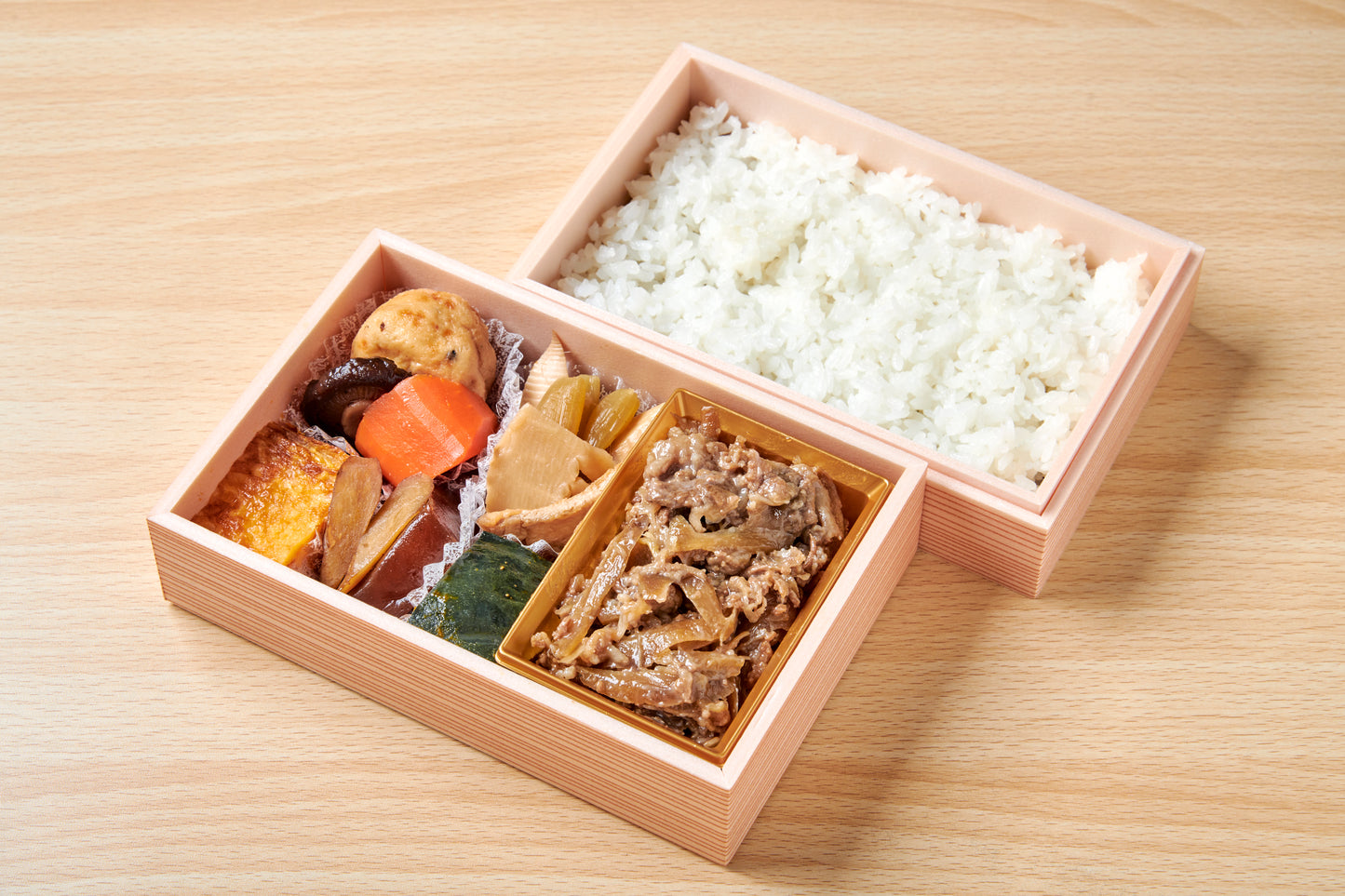 07.【二段弁当】牛のしぐれ煮弁当